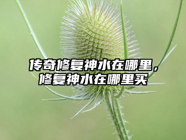 传奇修复神水在哪里，修复神水在哪里买