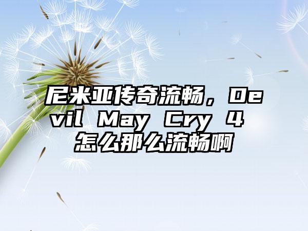 尼米亚传奇流畅，Devil May Cry 4 怎么那么流畅啊