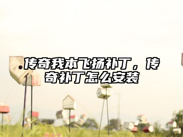 传奇我本飞扬补丁，传奇补丁怎么安装