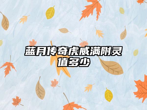 蓝月传奇虎威满附灵值多少
