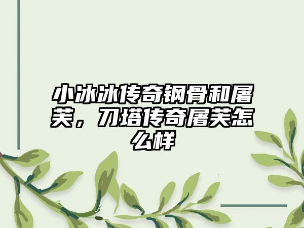 小冰冰传奇钢骨和屠芙，刀塔传奇屠芙怎么样