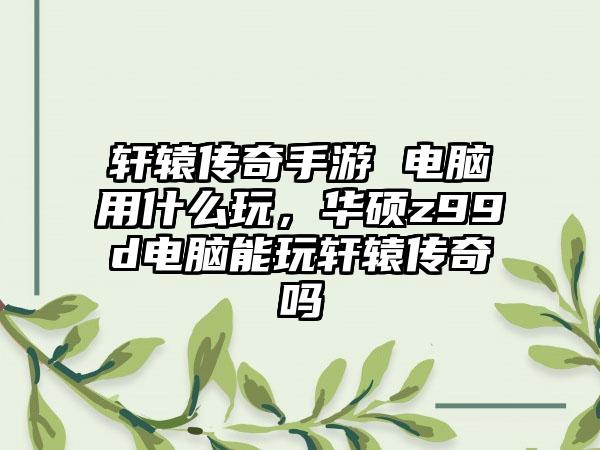 轩辕传奇手游 电脑用什么玩，华硕z99d电脑能玩轩辕传奇吗