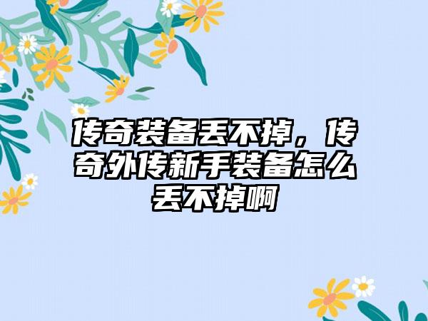 传奇装备丢不掉，传奇外传新手装备怎么丢不掉啊