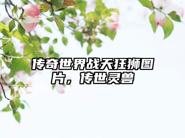 传奇世界战天狂狮图片，传世灵兽