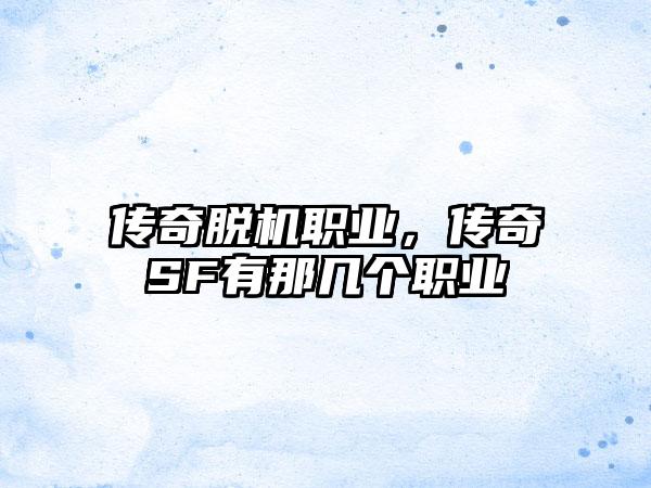 传奇脱机职业，传奇SF有那几个职业