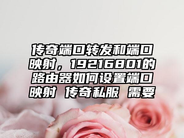 传奇端口转发和端口映射，19216801的路由器如何设置端口映射 传奇私服 需要