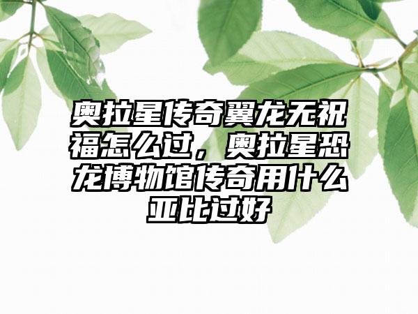 奥拉星传奇翼龙无祝福怎么过，奥拉星恐龙博物馆传奇用什么亚比过好