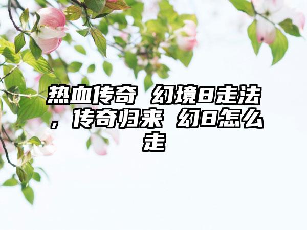 热血传奇 幻境8走法，传奇归来 幻8怎么走