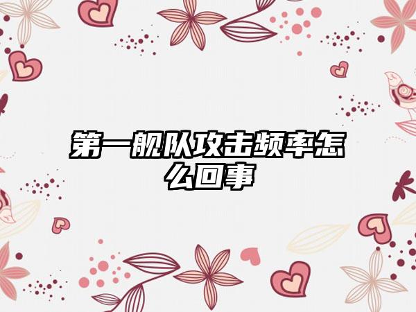 第一舰队攻击频率怎么回事