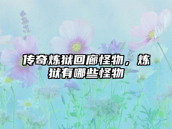 传奇炼狱回廊怪物，炼狱有哪些怪物