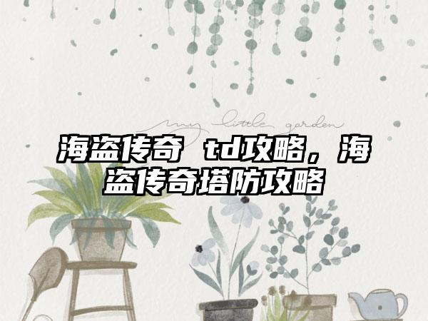 海盗传奇 td攻略，海盗传奇塔防攻略