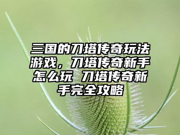 三国的刀塔传奇玩法游戏，刀塔传奇新手怎么玩 刀塔传奇新手完全攻略