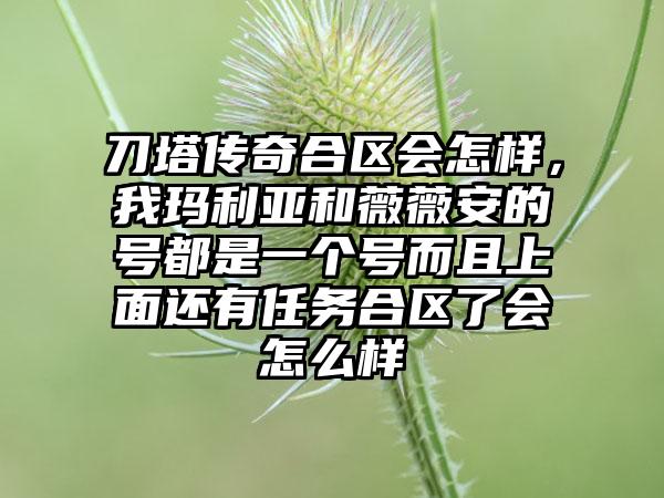 刀塔传奇合区会怎样，我玛利亚和薇薇安的号都是一个号而且上面还有任务合区了会怎么样