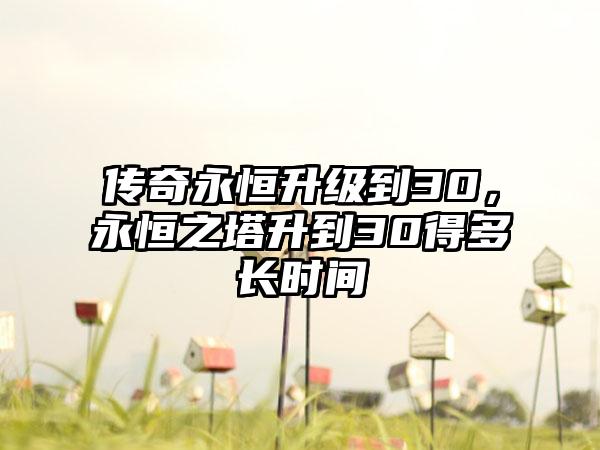 传奇永恒升级到30，永恒之塔升到30得多长时间