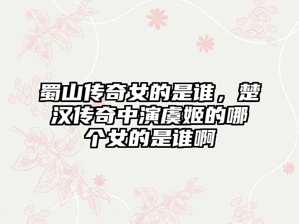 蜀山传奇女的是谁，楚汉传奇中演虞姬的哪个女的是谁啊