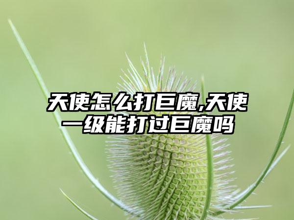 天使怎么打巨魔,天使一级能打过巨魔吗