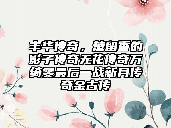 丰华传奇，楚留香的影子传奇无花传奇万绮雯最后一战新月传奇金古传