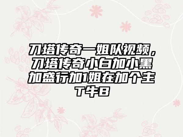 刀塔传奇一姐队视频，刀塔传奇小白加小黑加盛行加1姐在加个主T牛B