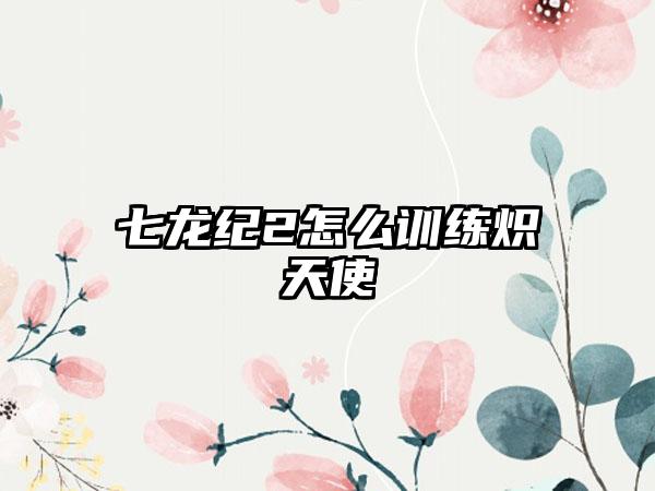 七龙纪2怎么训练炽天使