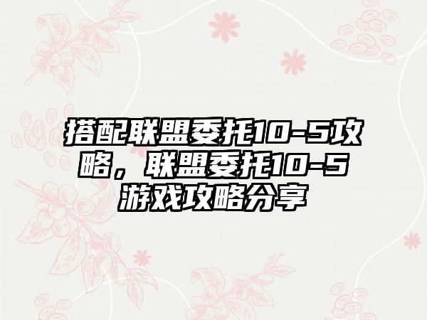 搭配联盟委托10-5攻略，联盟委托10-5游戏攻略分享