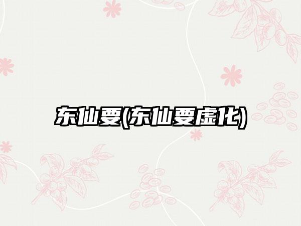 东仙要(东仙要虚化)