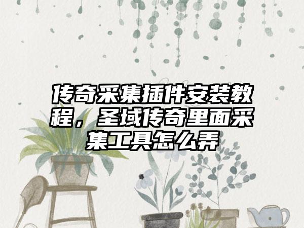 传奇采集插件安装教程，圣域传奇里面采集工具怎么弄