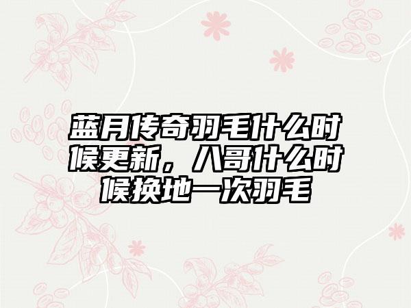 蓝月传奇羽毛什么时候更新，八哥什么时候换地一次羽毛