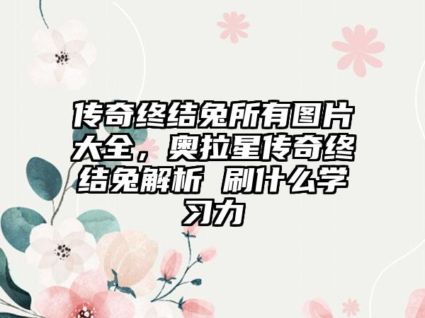 传奇终结兔所有图片大全，奥拉星传奇终结兔解析 刷什么学习力