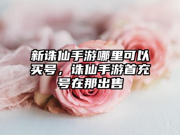 新诛仙手游哪里可以买号，诛仙手游首充号在那出售