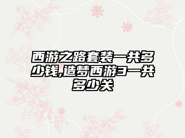 西游之路套装一共多少钱,造梦西游3一共多少关