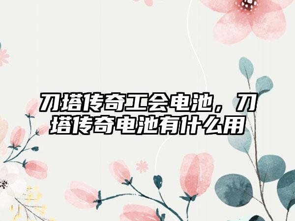 刀塔传奇工会电池，刀塔传奇电池有什么用