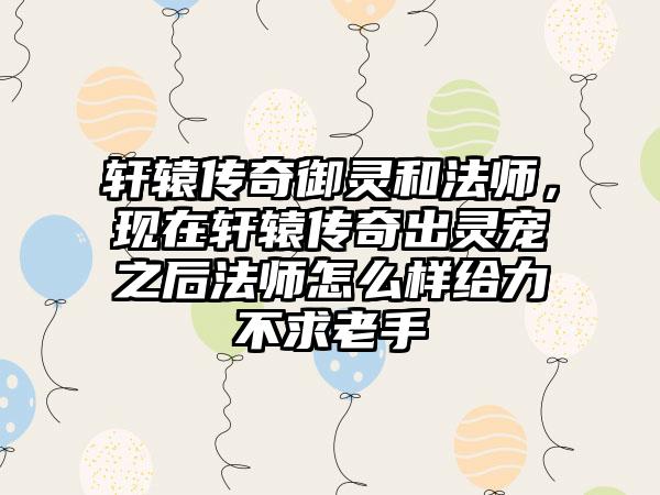 轩辕传奇御灵和法师，现在轩辕传奇出灵宠之后法师怎么样给力不求老手