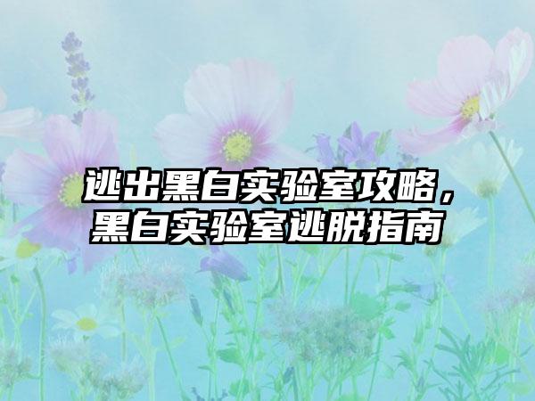 逃出黑白实验室攻略，黑白实验室逃脱指南