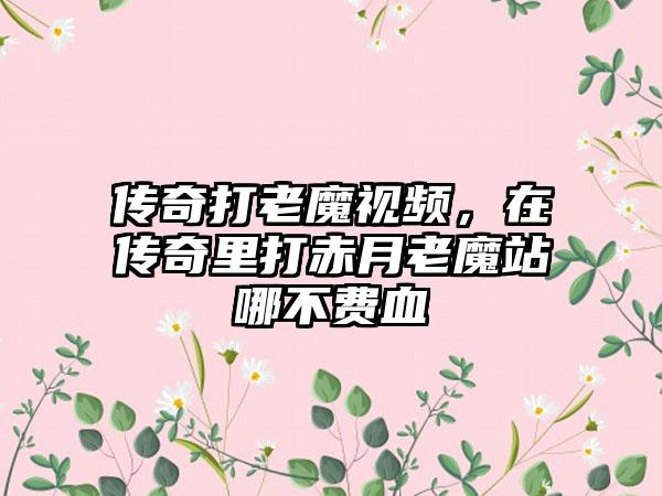 传奇打老魔视频，在传奇里打赤月老魔站哪不费血