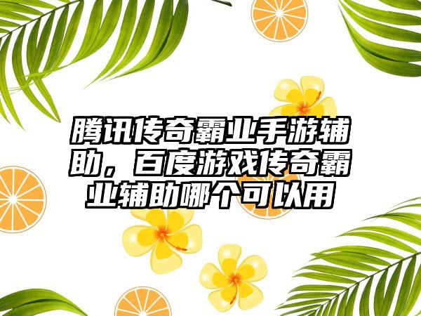腾讯传奇霸业手游辅助，百度游戏传奇霸业辅助哪个可以用