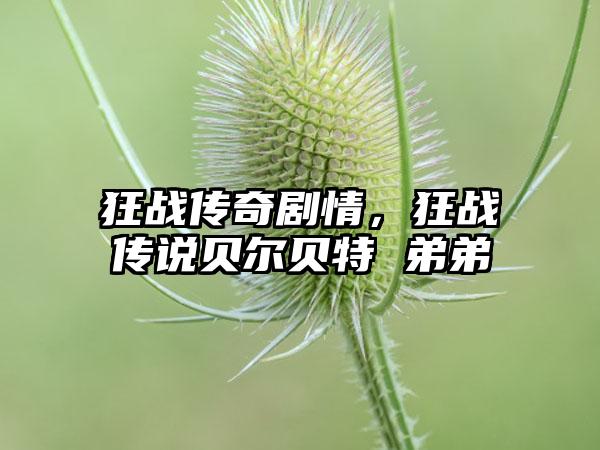 狂战传奇剧情，狂战传说贝尔贝特 弟弟