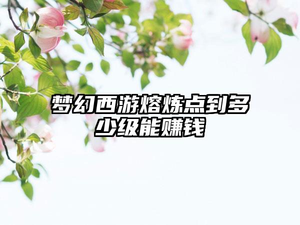 梦幻西游熔炼点到多少级能赚钱