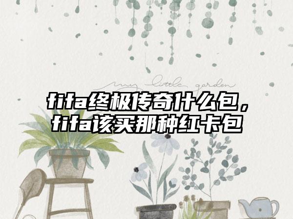 fifa终极传奇什么包，fifa该买那种红卡包