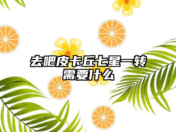 去吧皮卡丘七星一转需要什么