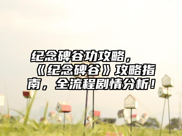 纪念碑谷功攻略，《纪念碑谷》攻略指南，全流程剧情分析！
