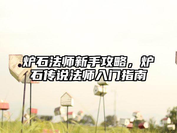 炉石法师新手攻略，炉石传说法师入门指南
