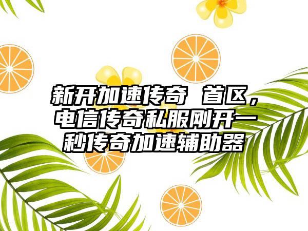 新开加速传奇 首区，电信传奇私服刚开一秒传奇加速辅助器