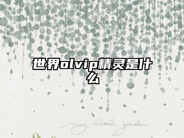 世界olvip精灵是什么