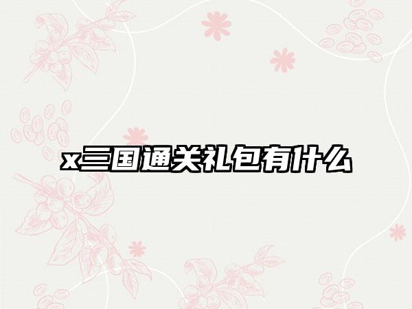 x三国通关礼包有什么