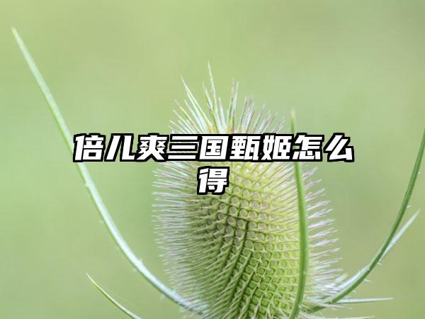 倍儿爽三国甄姬怎么得