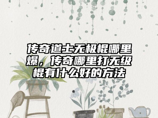 传奇道士无极棍哪里爆，传奇哪里打无级棍有什么好的方法