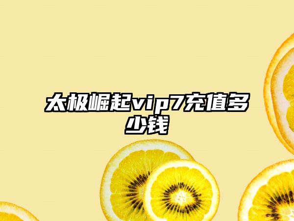 太极崛起vip7充值多少钱