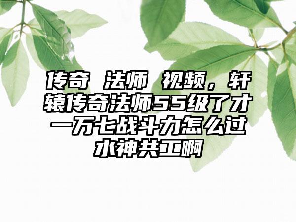 传奇 法师 视频，轩辕传奇法师55级了才一万七战斗力怎么过水神共工啊
