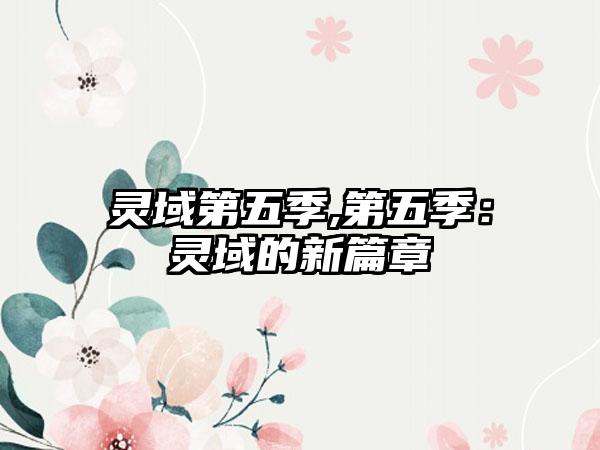灵域第五季,第五季：灵域的新篇章