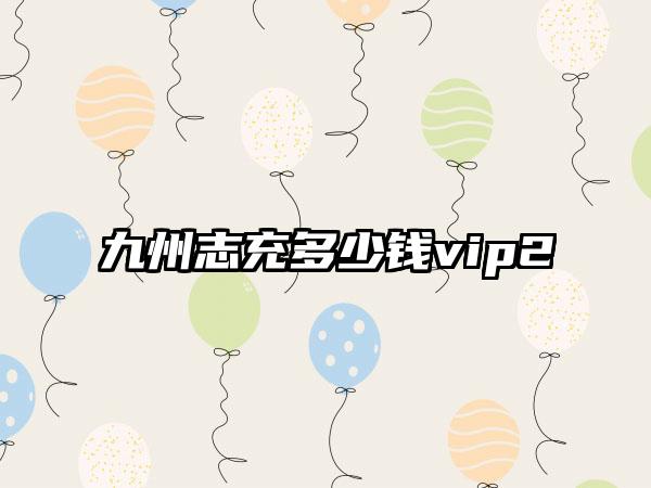 九州志充多少钱vip2